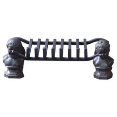Antique French Napoleon III Fire Grate, Rejilla para Chimenea