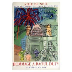 After Raoul Dufy, Ville De Nice Galerie Des Ponchettes, 1954
