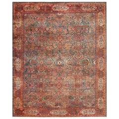 Tapis persan Sarouk Farahan du 19ème siècle ( 10'6" x 13'6" - 320 x 412 )