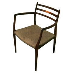 Niels Otto Moller 1962 Dining Chair with Original Green Wool