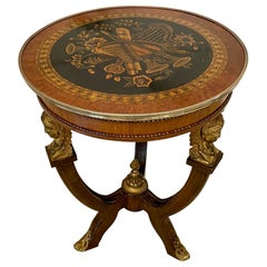 Antique Victorian Quality French Marquetry Inlaid & Ormolu Mounted Centre Table