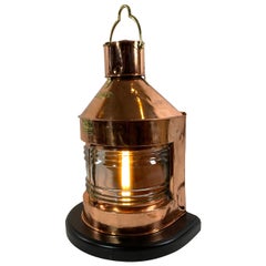 Antique Copper Ships Masthead Lantern by Meteorite of England