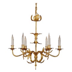 Certified Maison Bagues Chandelier, 6 Lights Iron #10313