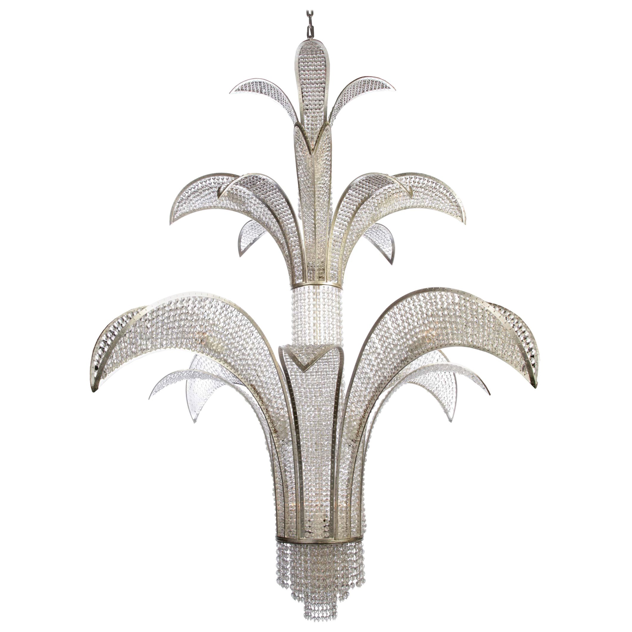 Zertifizierter Maison Bagues-Kronleuchter, 25 Lichter aus Eisen und Kristall #18085