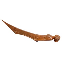 Französischer Jugendstil-Brieföffner, mit schönem Mädchen, ca. 1900