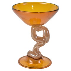 Wiggle Goblet in Amber