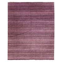 Green Modern Savannah Handmade Geometric Square Wool Rug at 1stDibs
