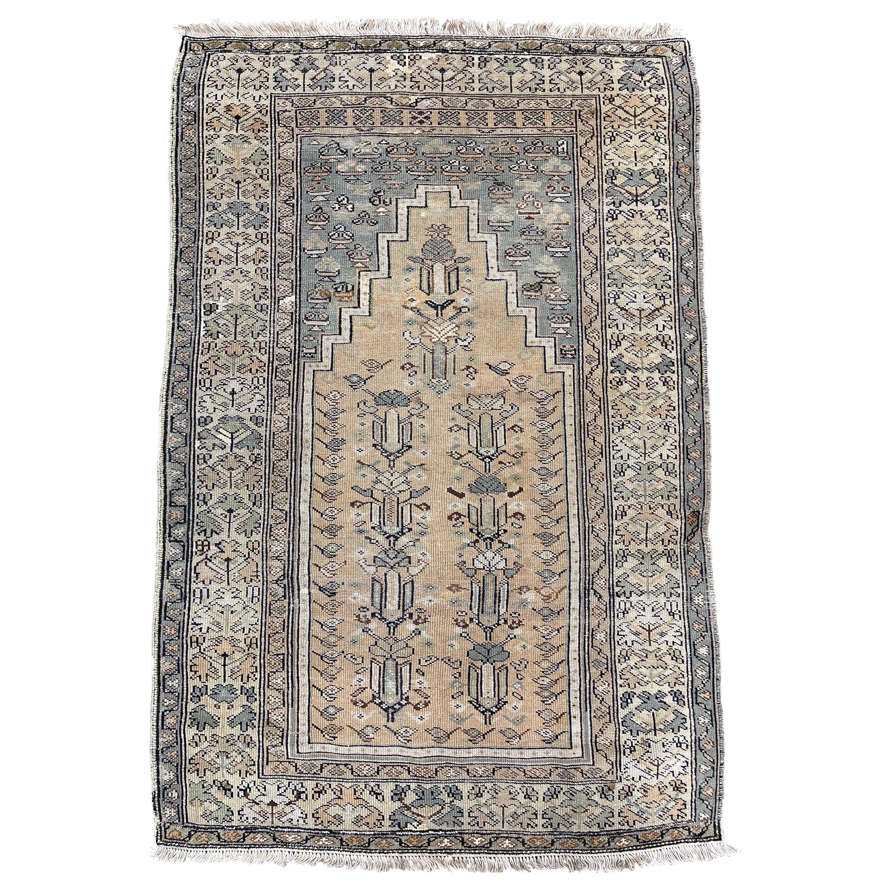 Ancien tapis turc d'Anatolie Kirshehir, circa 1900