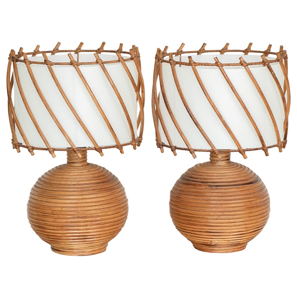 Rattan Table Lamps 215 For Sale at 1stDibs vintage rattan lamp