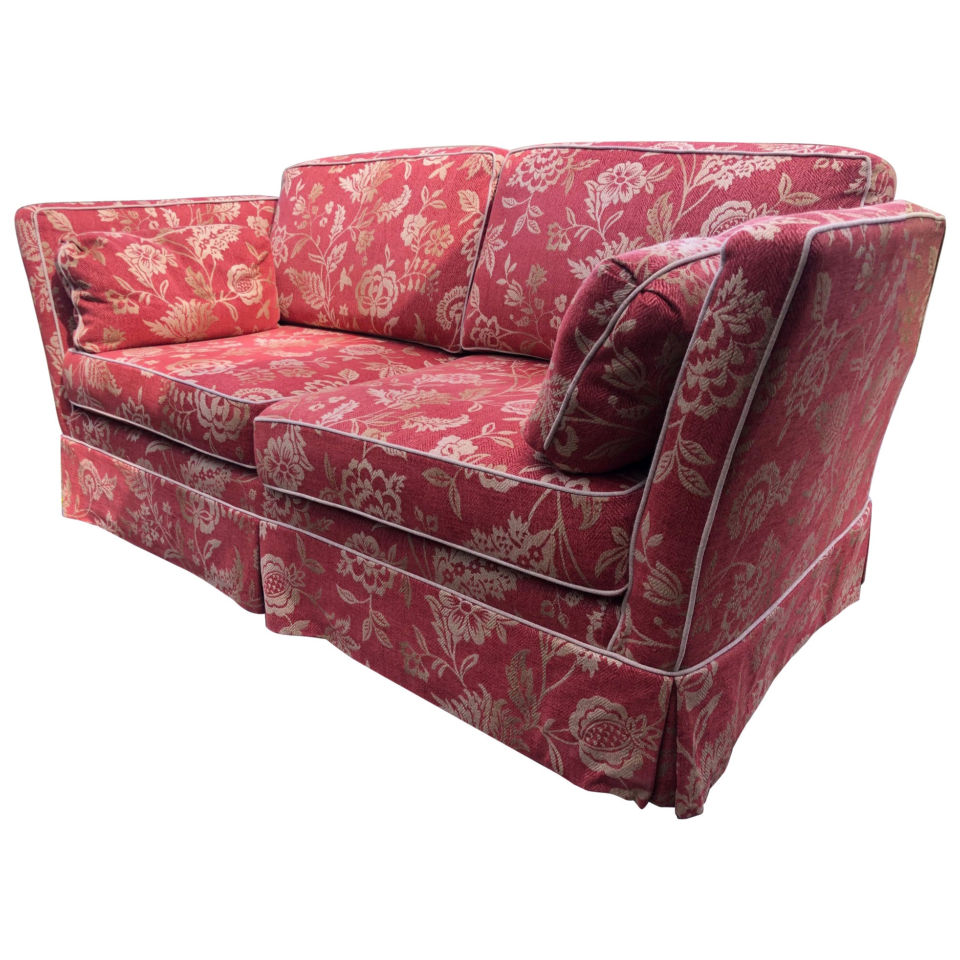 Very Elegant Fabric Sofa with Floral Motifs