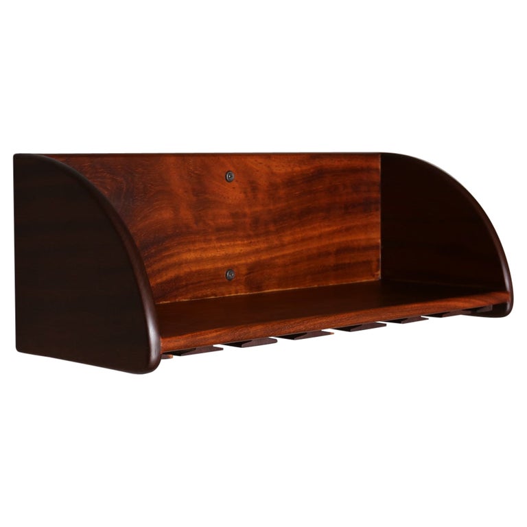 Étagère Murale Rectangulaire Bois Bambou Et Métal 39x26.5x10cm - Décoration Industrielle