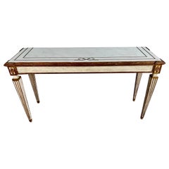 Italian Neoclassical Style Table w/ Carrera Marble Top