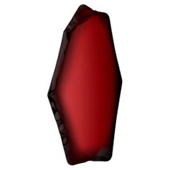 Tafla C4.5 Polished Rubin Red Steel Wall Mirror By Zieta
