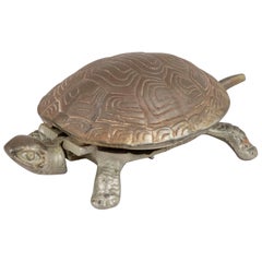 Antique Cast Iron Turtle, Counter Top Hotel Bell, ca. 1900