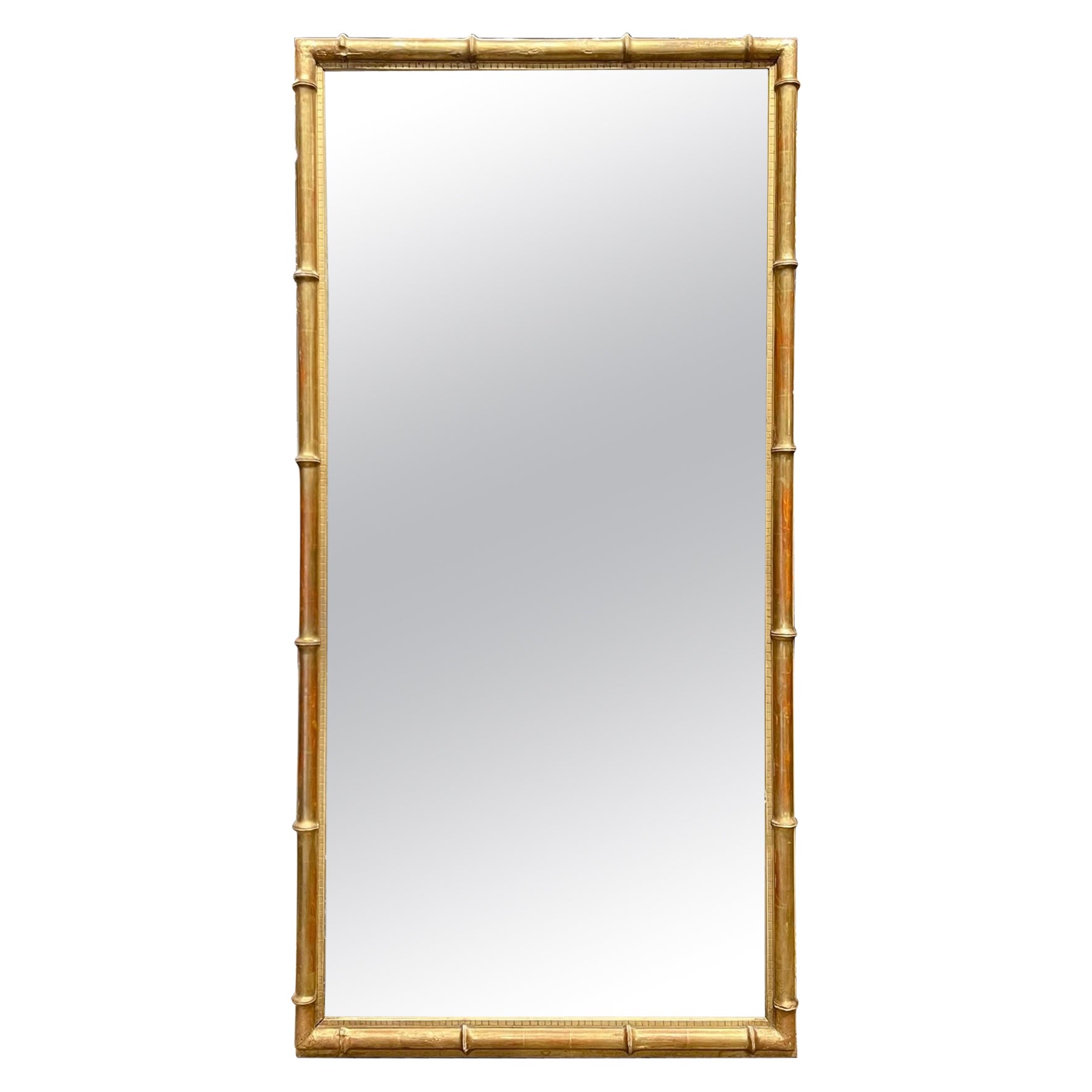 19th Century French Giltwood Bamboo Form Mirror