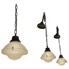 Industrial Holpophane Factory Pendant Lights