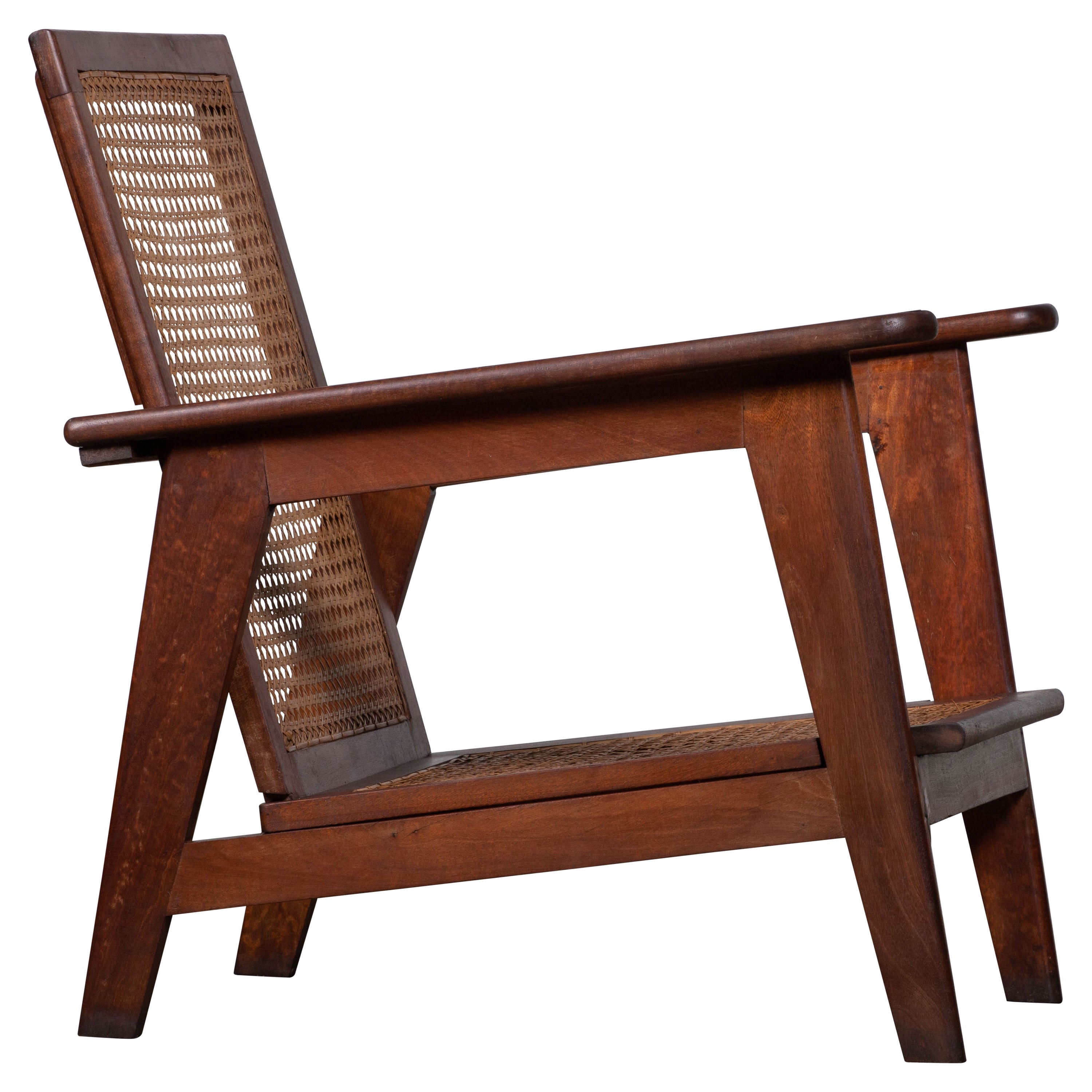 Fauteuil de reconstruction française, 1940, dans le style de Pierre Jeanneret en vente