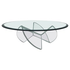 1970s, Mid-Century Modern Lucite Propeller Coffee Table by Knut Hesterberg