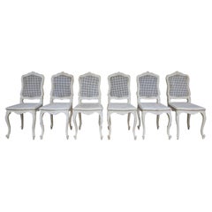 Early 20th Century French Louis XV Chairs in original Paint, Set of 6