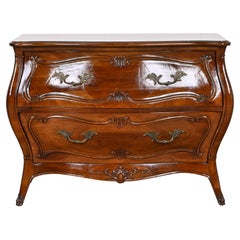 Henredon French Provincial Louis XV Carved Walnut Bombay Chest