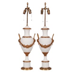 Grecian Style French Table Lamps, a Pair
