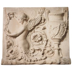 19th Century French Plaster Bas Relief Depicting a Frieze of Trajan's Column