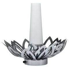 1970's Stainless Steel Flower Lamp by Jacqueline Trocmé