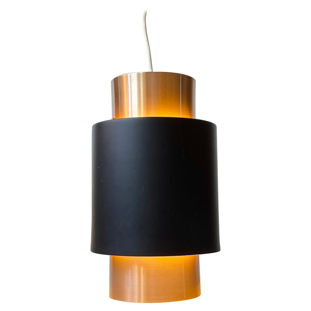 Jo Hammerborg Tunika Copper Pendant Lamp for Fog & Mørup, Danish 1960s