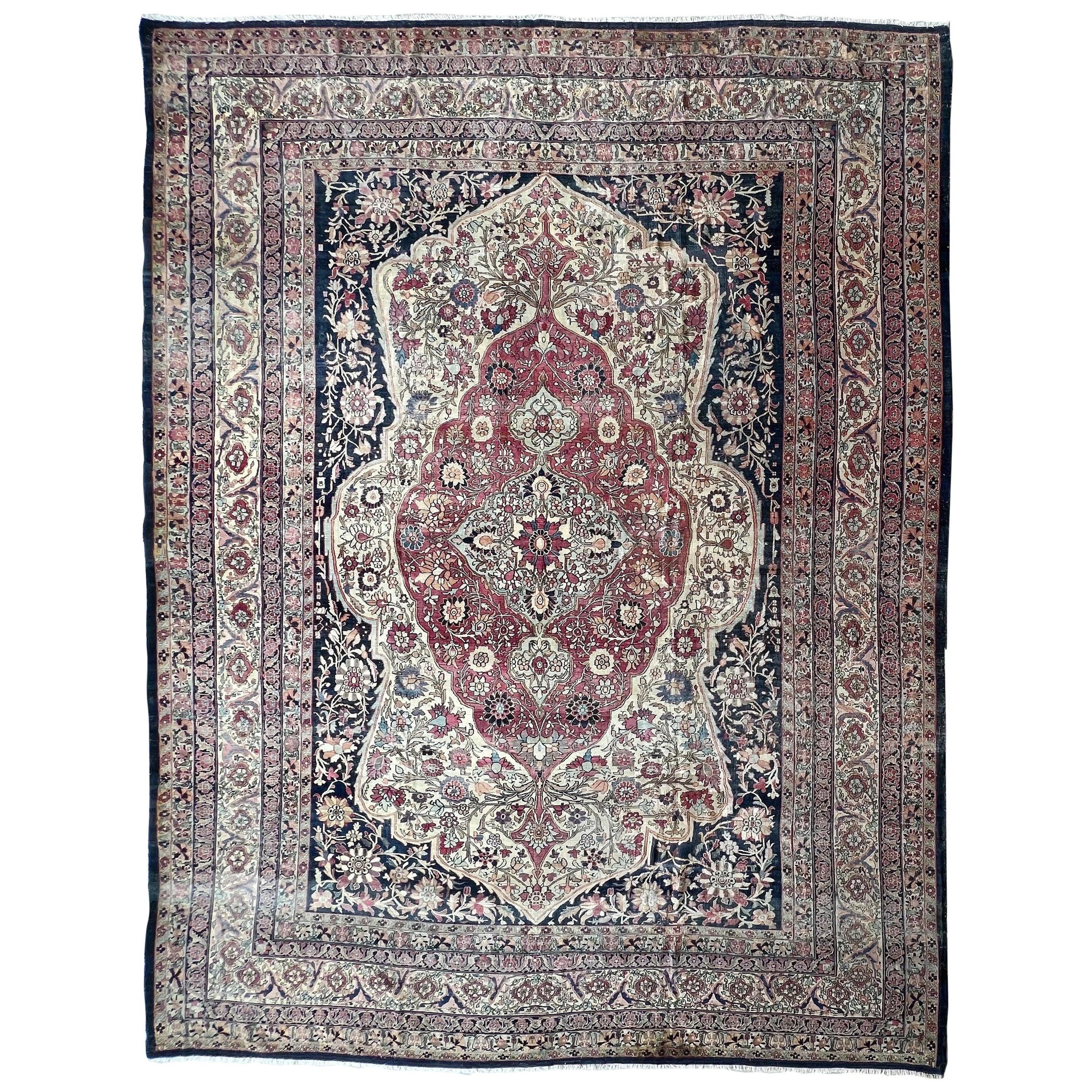 Antique Persian Dorokhsh Rug For Sale at 1stDibs
