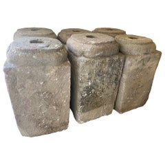 Antique THREE AVAILABLE Large Scale 19th Century Stone Bases