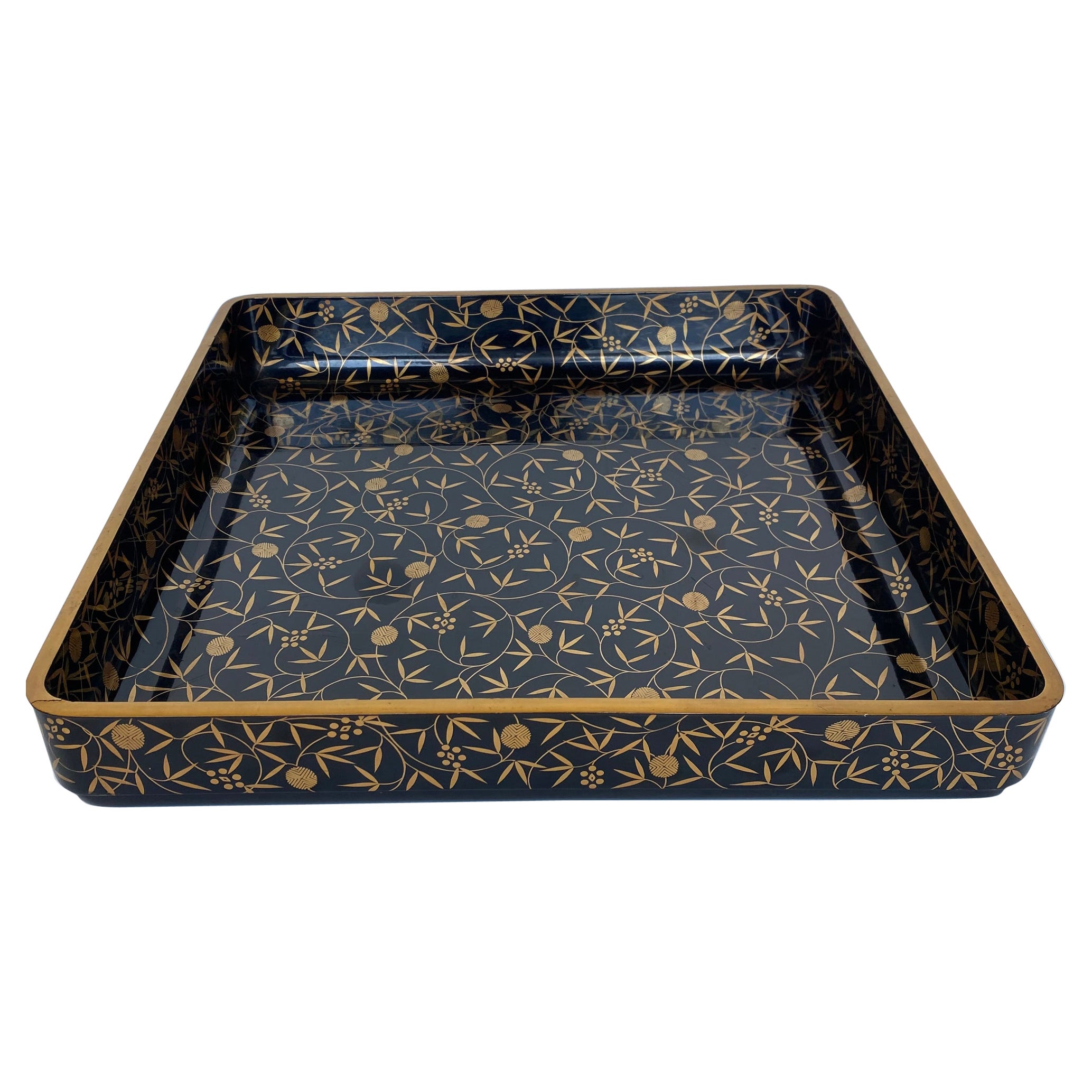19th Century, Japanese Lacquer Large Scale Tray