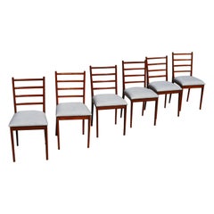 Used Set of Six Dining Chairs in Peroba Do Campo Hardwood, Giuseppe Scapinelli
