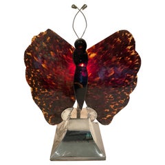 Retro Whimsical Artisan Made Butterfly Lamp