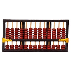 Antique Chinese Abacus by Lotus Flower