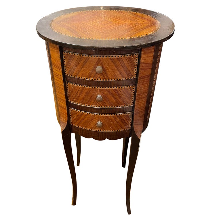 Small French Louis XV Inlaid Kingwood Side Table at 1stDibs