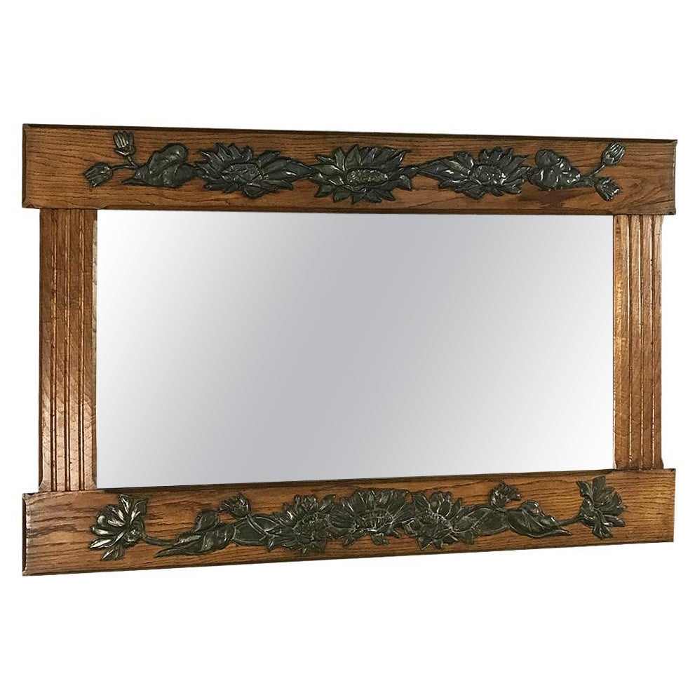 Antique French Art Deco Period Mirror For Sale