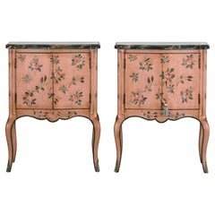 Pair of Hand-Painted Italian Bedside Tables, 1980s