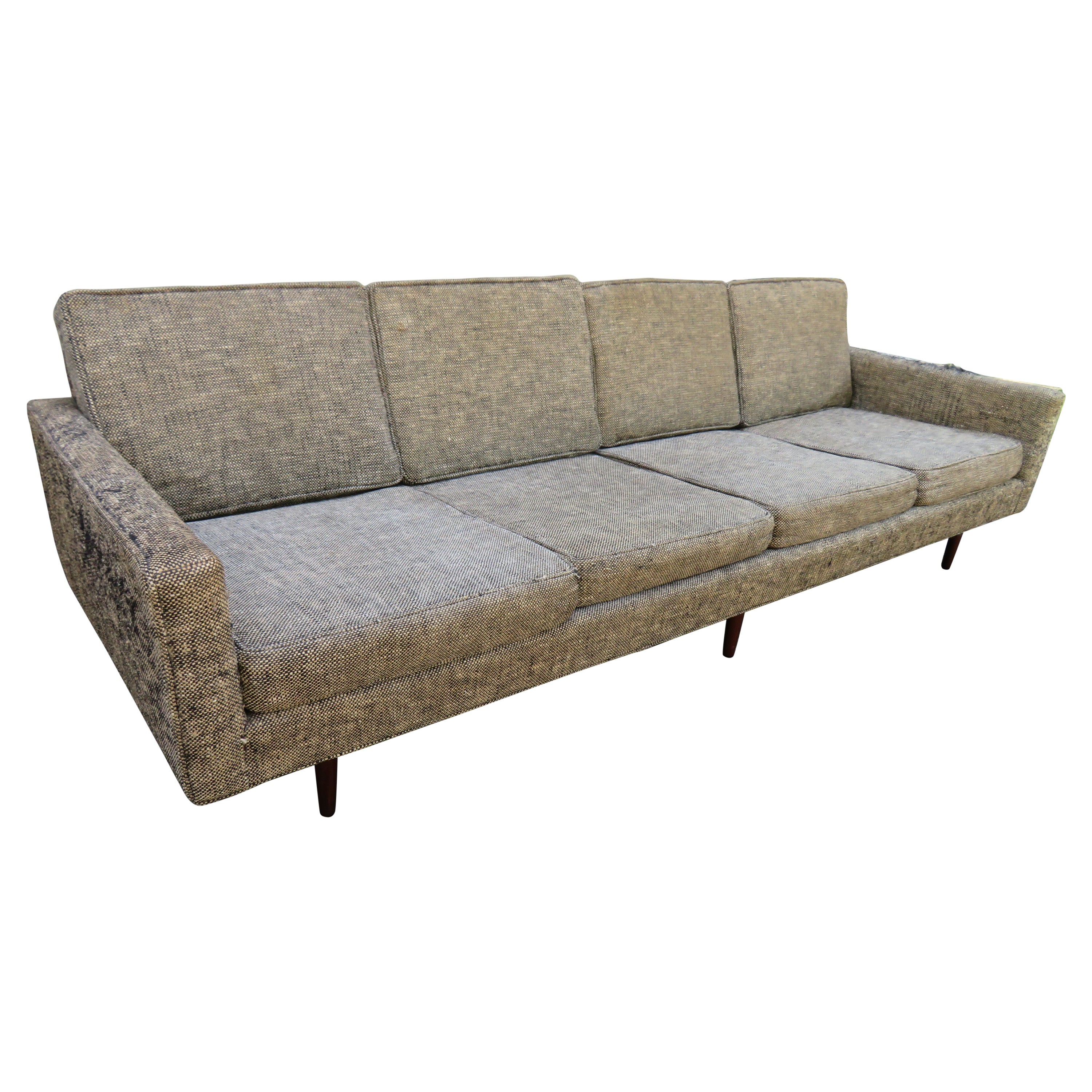 Early Four Seater Sofa Designed by Milo Baughman for James, Inc. Mid-Century  For Sale