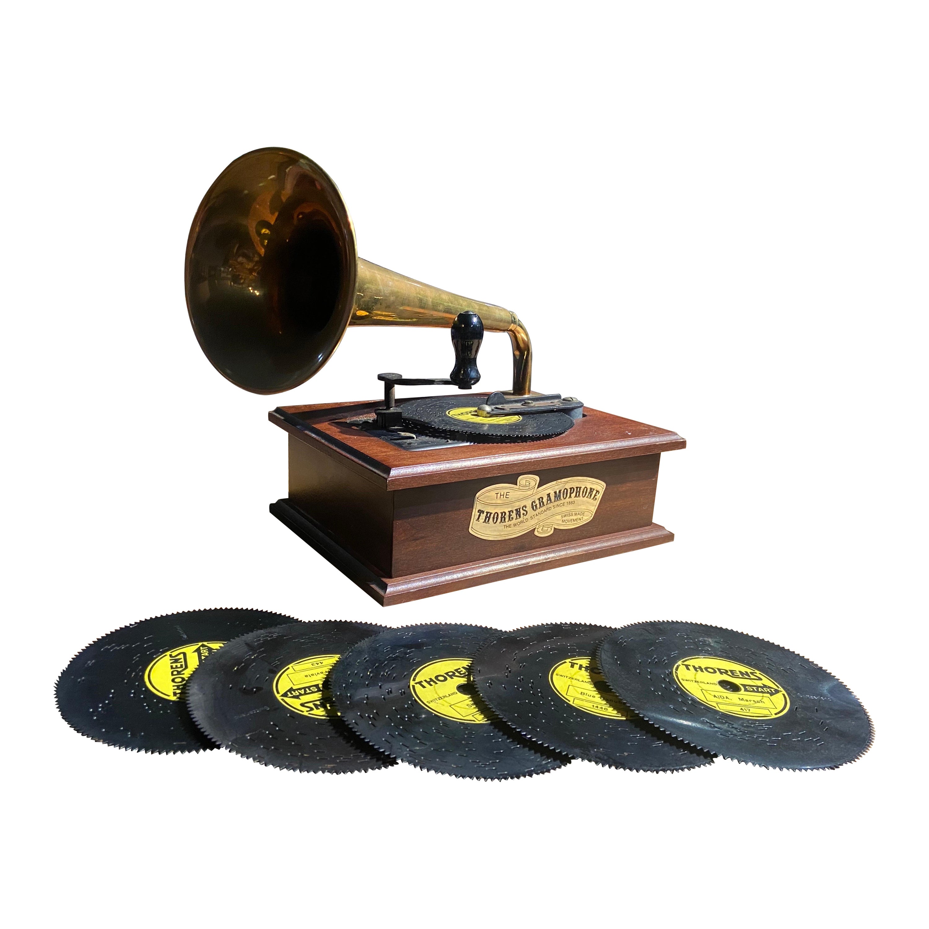 20th Century Vintage Thorens Gramophone AD-30 Disc Player Music Box