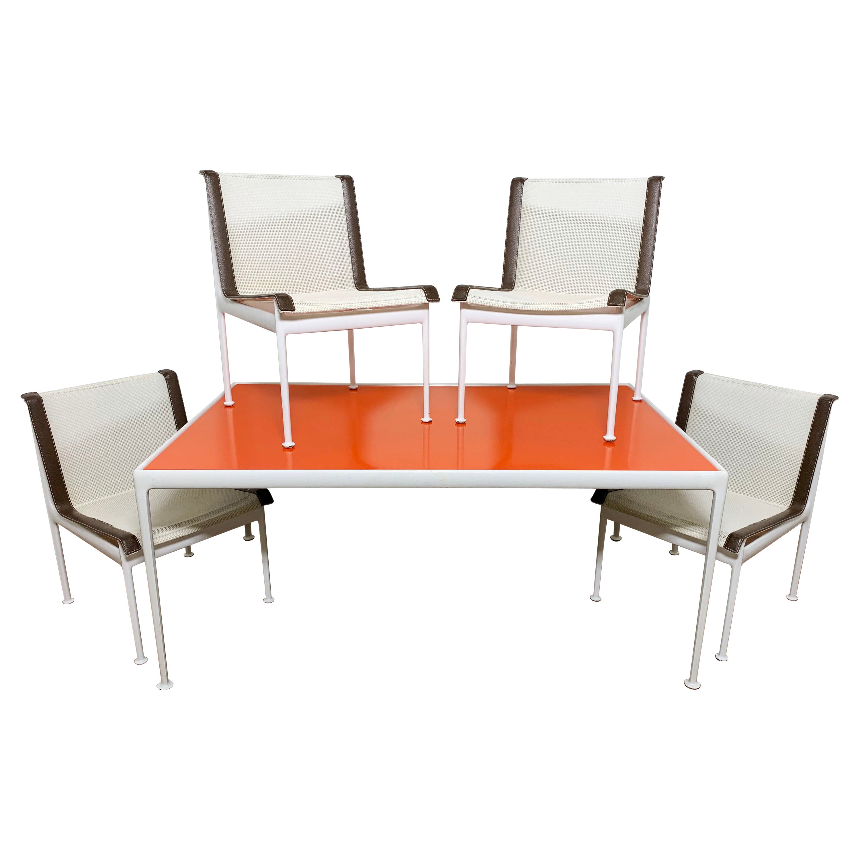 Original Richard Schultz for Knoll 1966 Series Dining Table, Set of Four Chairs