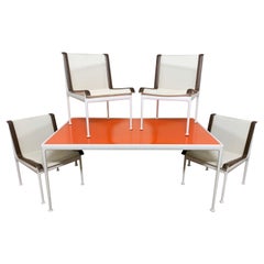 Table de salle à manger originale Richard Schultz pour Knoll, série 1966, ensemble de quatre chaises