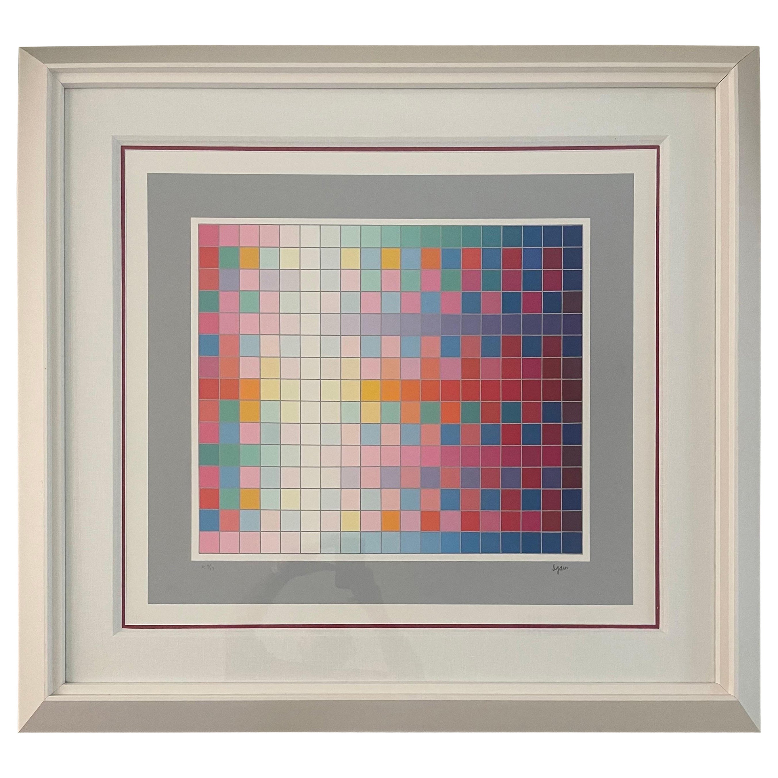 Signed Post-Modern Geometric Serigraph  Entitled "New Landscape" by Yaacov Agam For Sale