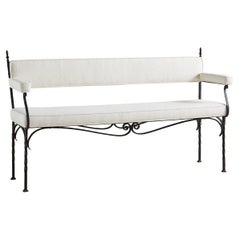 Iron Bench in the Style of Samuel Yellin, USA, 1950s