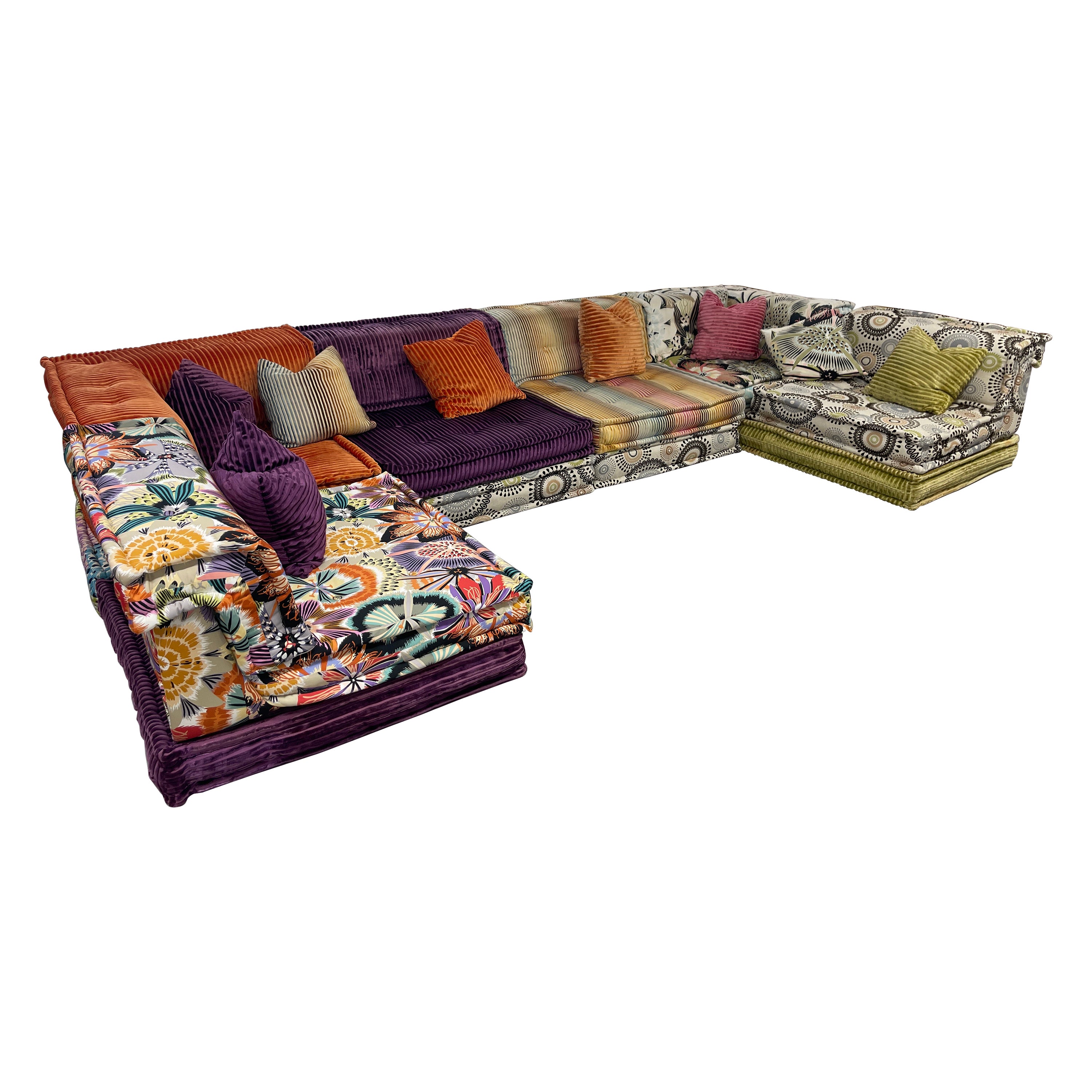 Vintage Roche Bobois Mah Jong Missoni Sofa For Sale at 1stDibs | roche  bobois sofa, roche bobois couch, vintage roche bobois modular sofa