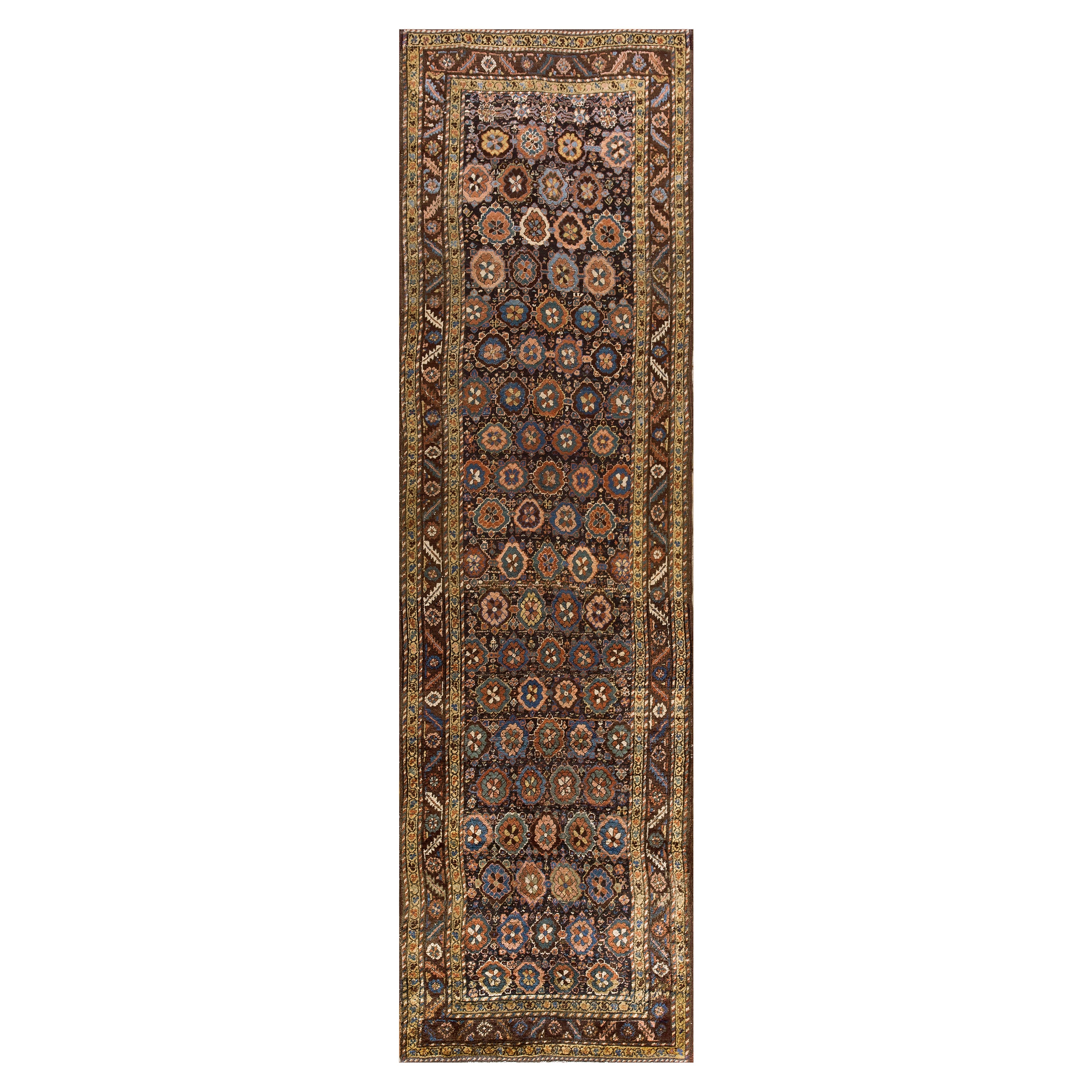 Antique Persian Bakshaiesh Rug 3' 4'' x 11' 8'' For Sale