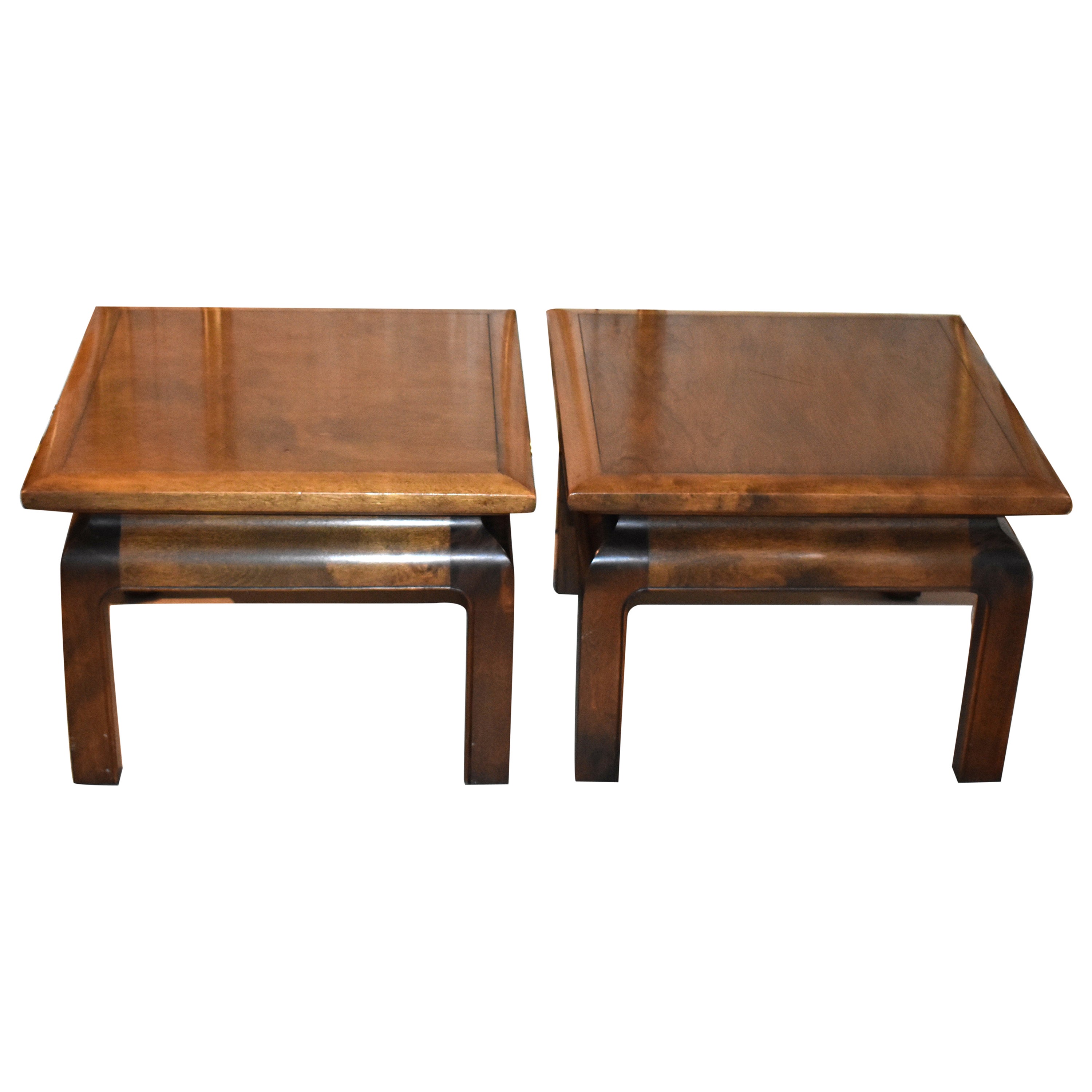 Pair of Asian Style Side Tables by Zimmerman