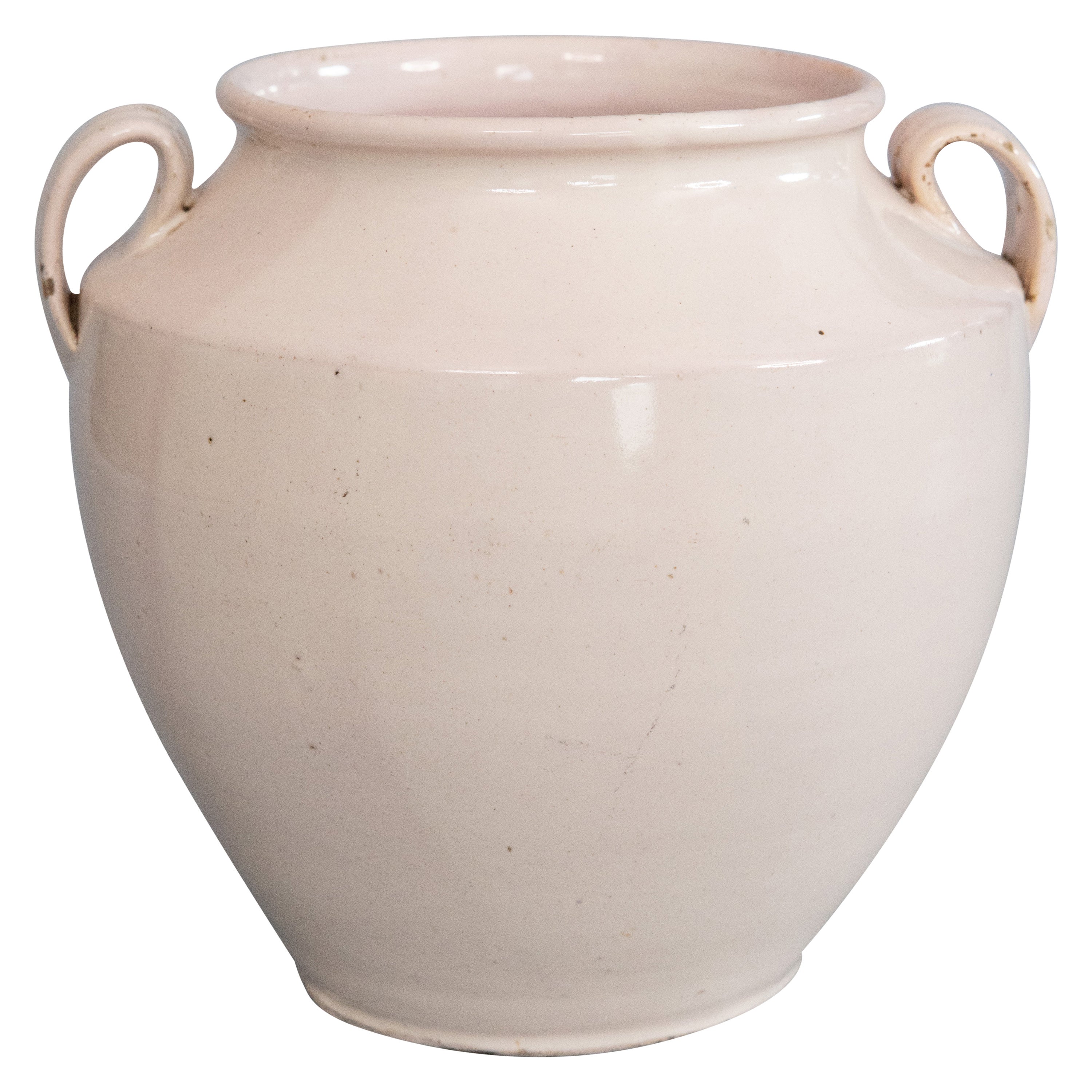 19th Century, French White Glazed Confit Pot
