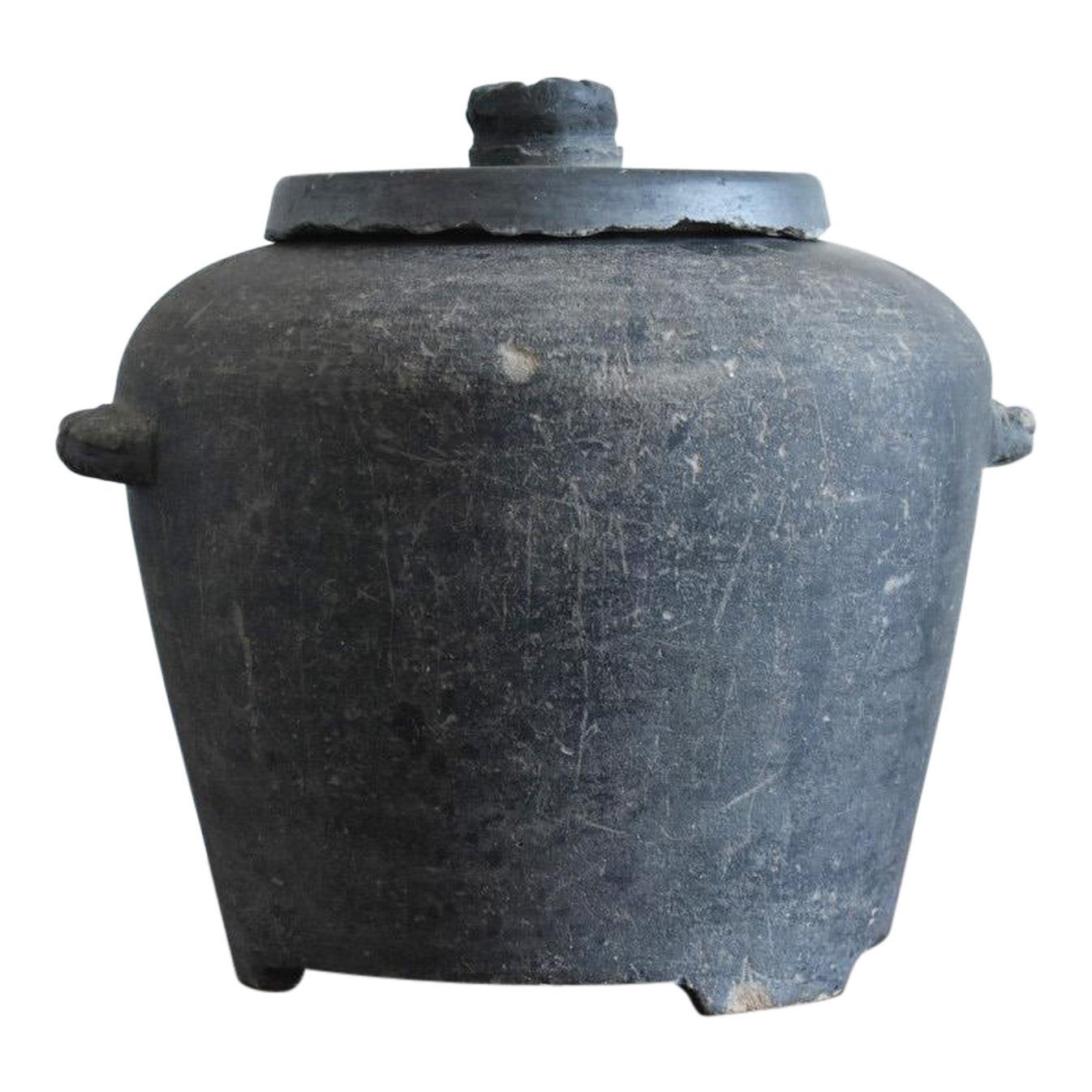 Japanese Antique Pottery Jar /1868-1920/Charcoal Bowl / Vase / Brazier For Sale