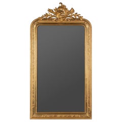 Antique 19th Century French Louis Philippe Gold Leaf Mirror