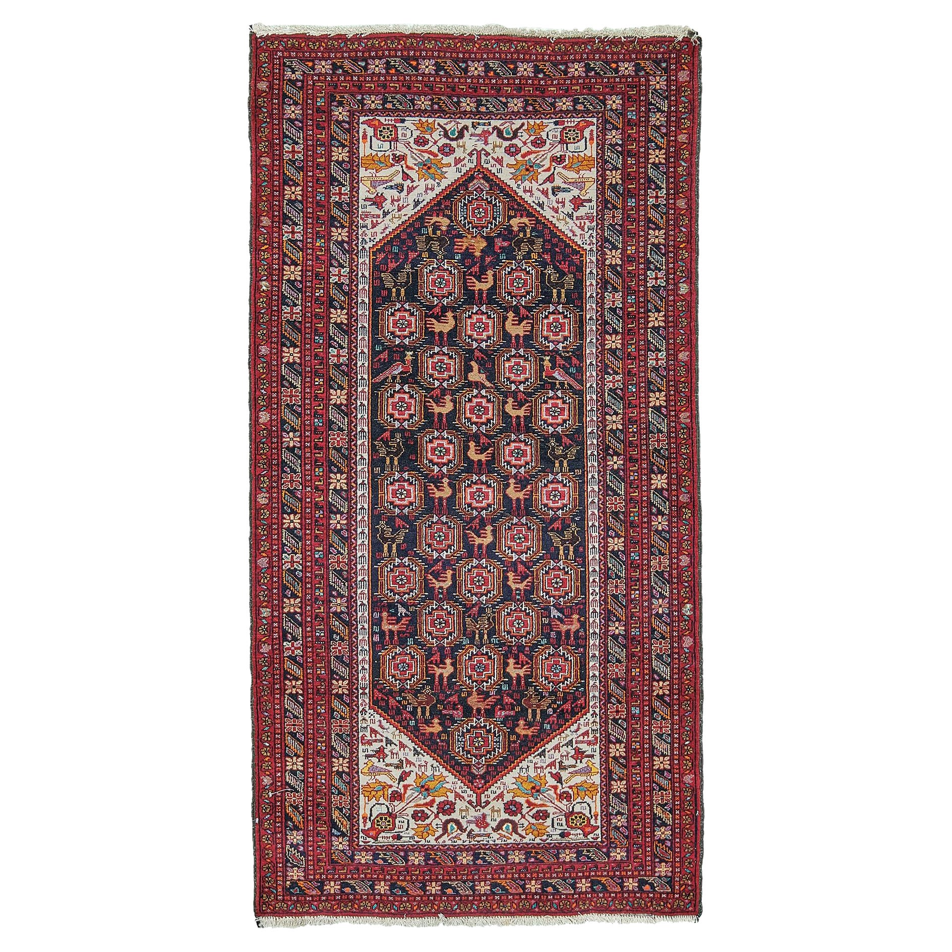 Mehraban Vintage Persian Turkoman Rug